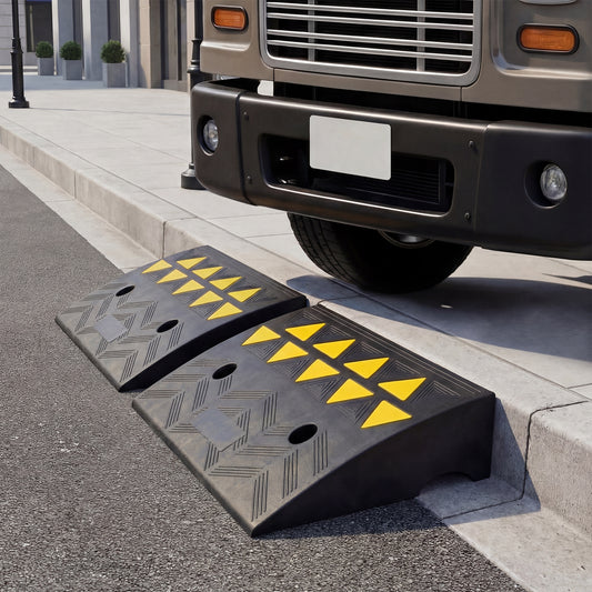 2 Driveway Threshold Ramps, 5/6 Inch Rise, Medium Trucks-S, Black Garages Black at Gallery Canada