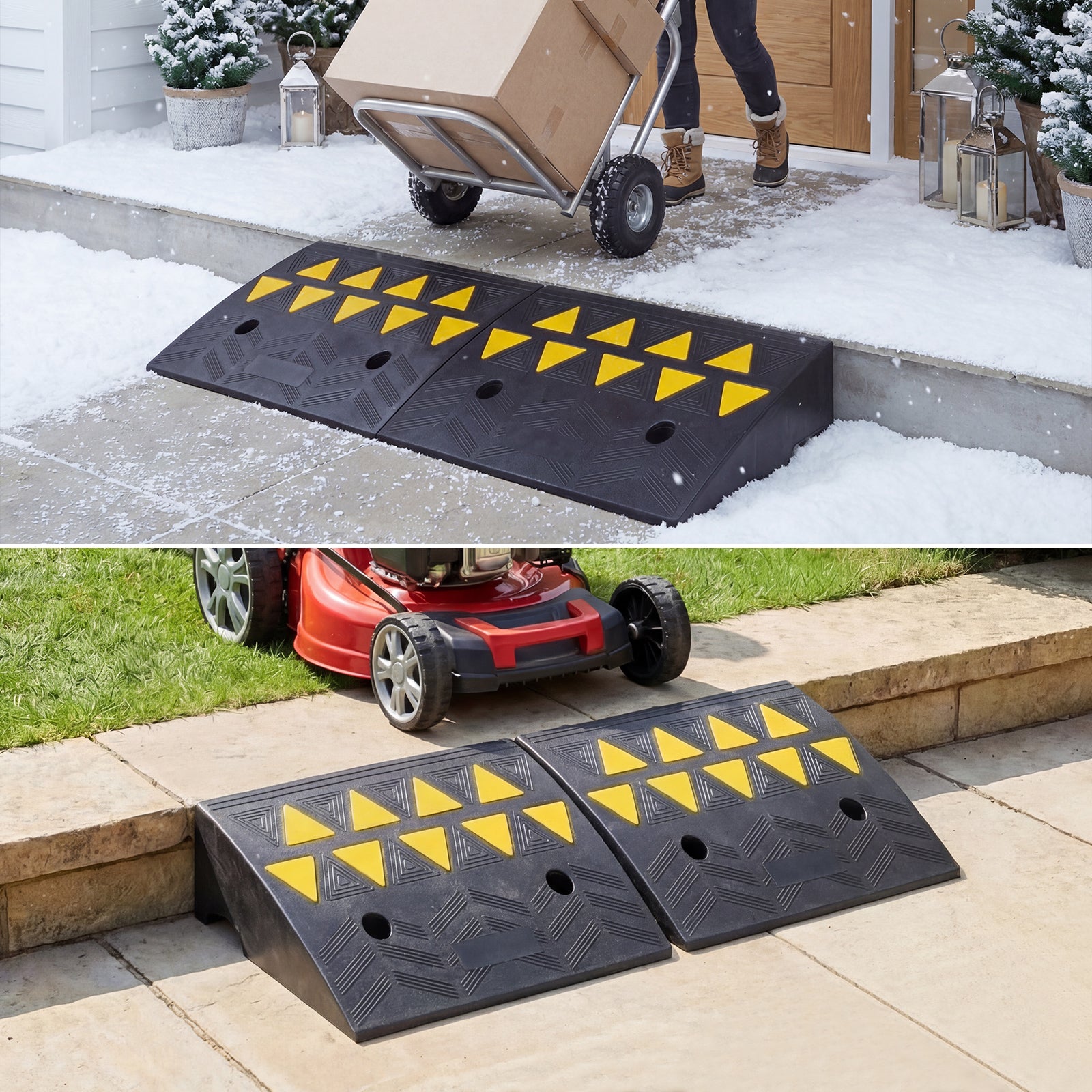 2 Driveway Threshold Ramps, 5/6 Inch Rise, Medium Trucks-S, Black Garages at Gallery Canada
