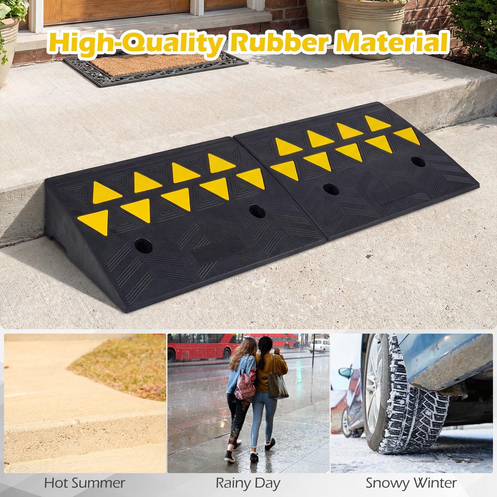 2 Driveway Threshold Ramps, 5/6 Inch Rise, Medium Trucks-S, Black Garages at Gallery Canada