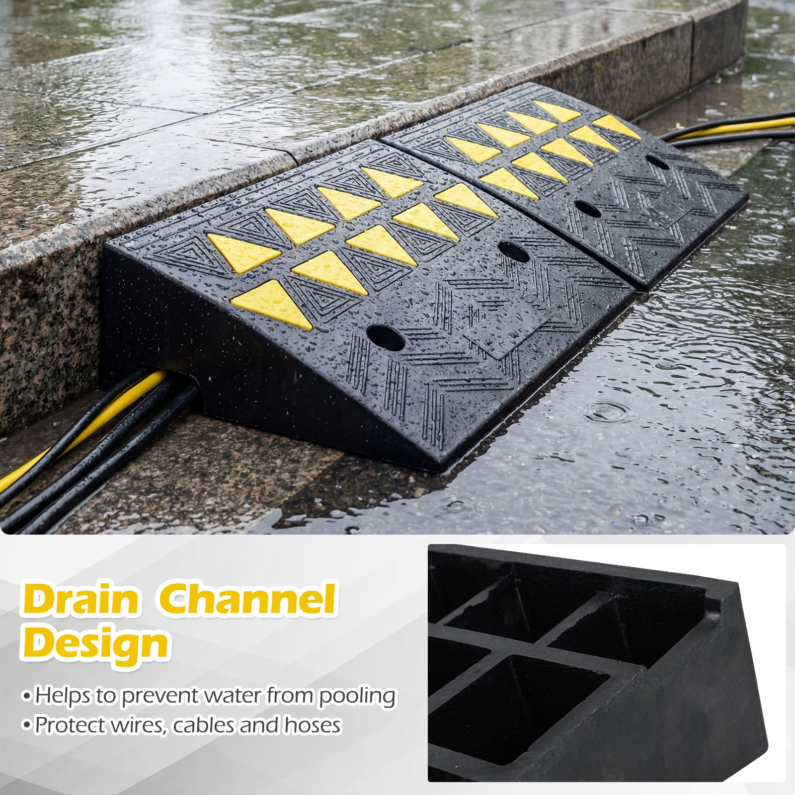 2 Driveway Threshold Ramps, 5/6 Inch Rise, Medium Trucks-S, Black Garages at Gallery Canada