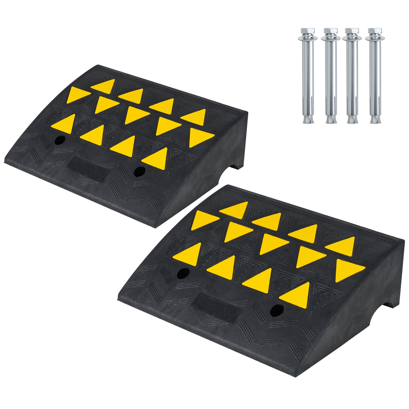 2 Pcs Driveway Threshold Ramps, 5/6 Inch Rise, Medium Trucks-M, Black Garages at Gallery Canada