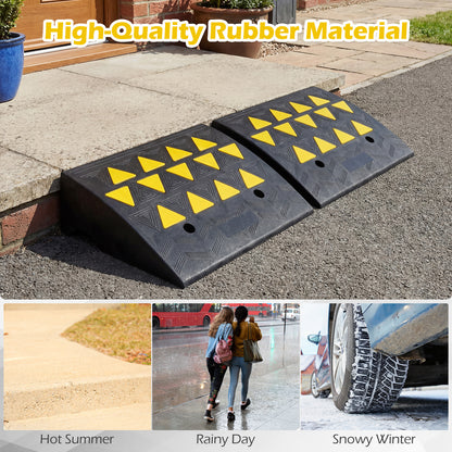 2 Pcs Driveway Threshold Ramps, 5/6 Inch Rise, Medium Trucks-M, Black Garages at Gallery Canada