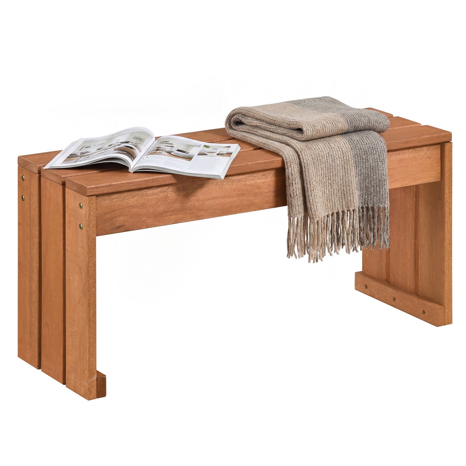 2-Person Outdoor Garden Bench, Solid Wooden Frame Outdoor Benches at Gallery Canada