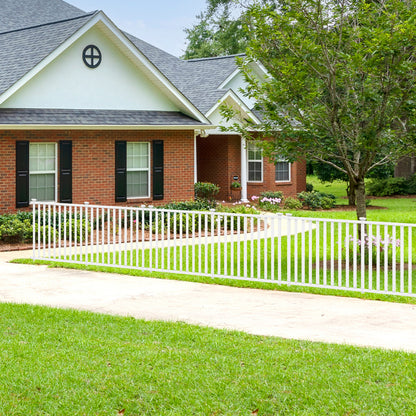 2 Piece 80 x 51 Inch Vinyl Picket Fence, Garden Fence, White Decorative Fencing & Flooring at Gallery Canada