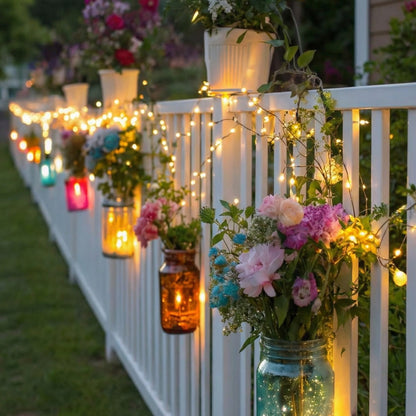 2 Piece 80 x 51 Inch Vinyl Picket Fence, Garden Fence, White Decorative Fencing & Flooring at Gallery Canada