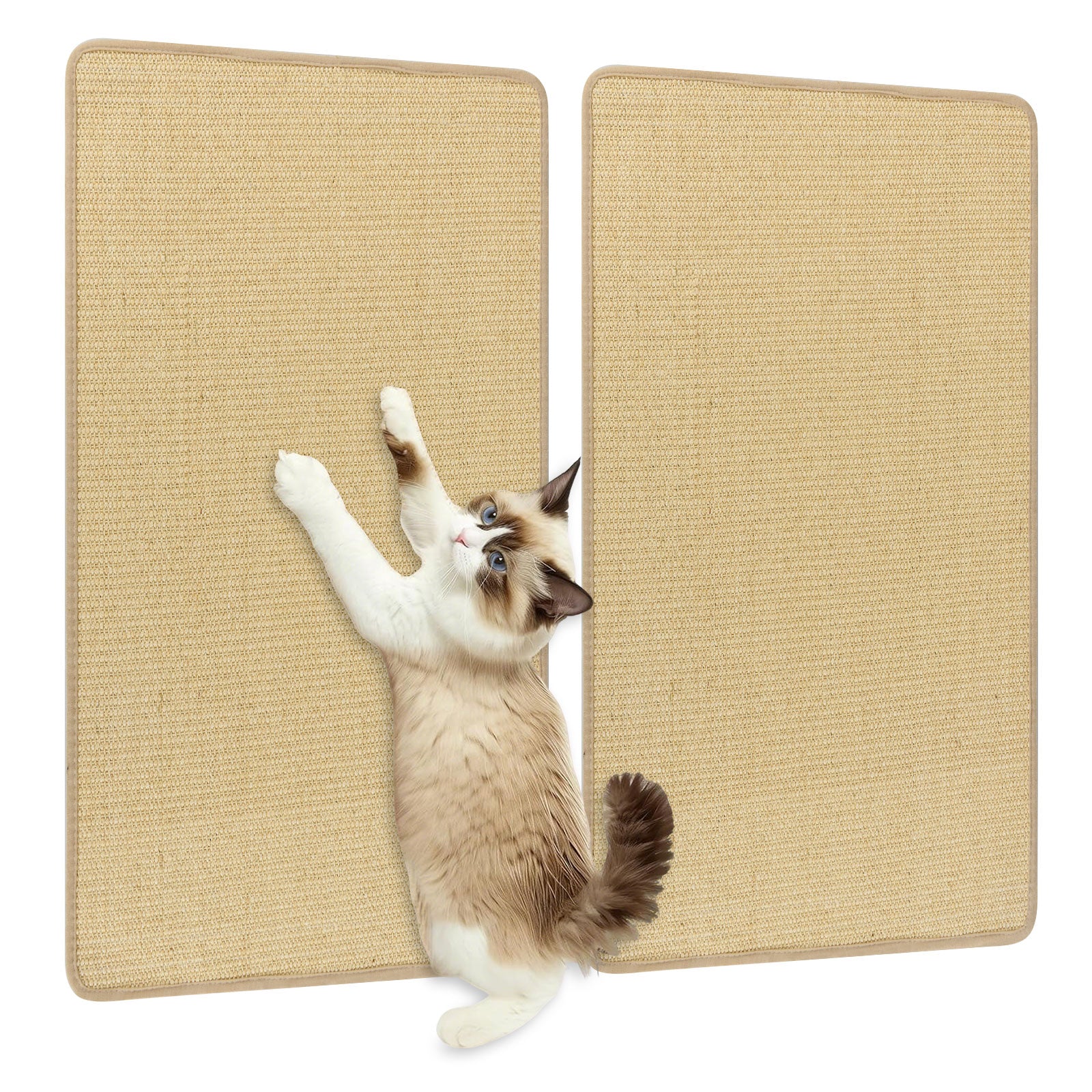 Cat Scratcher Mat Set, 32 x 20 Inch, Natural Sisal Pads