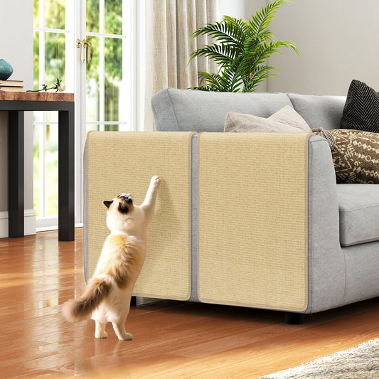 Cat Scratcher Mat Set, 32 x 20 Inch, Natural Sisal Pads Cat Trees Condos & Scratchers Natural at Gallery Canada