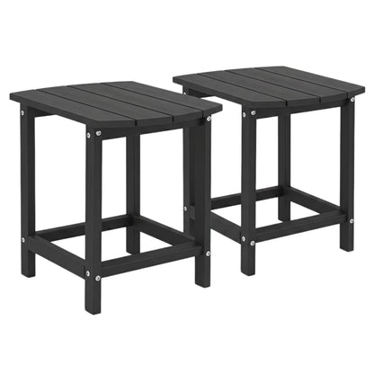 18" Adirondack Side Table, 2-Pieces, Black Patio Coffee Tables Black at Gallery Canada
