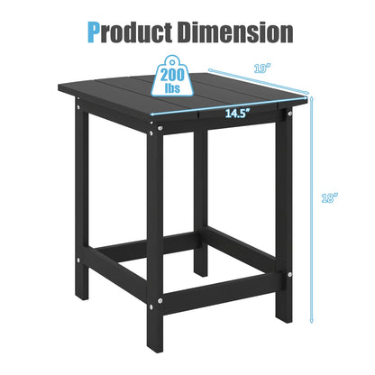 18" Adirondack Side Table, 2-Pieces, Black Patio Coffee Tables at Gallery Canada