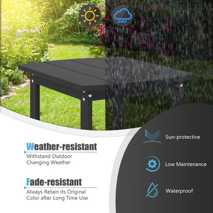 18" Adirondack Side Table, 2-Pieces, Black Patio Coffee Tables at Gallery Canada