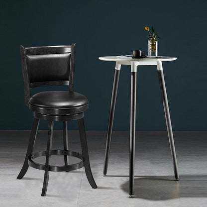 24 Inches Swivel Counter Stool, Upholstered Seat, Black Bar Stools at Gallery Canada