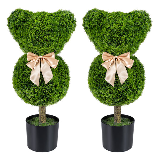 Bear Topiary Trees With Pots, Sun-Resistant Bear-Shaped Boxwood Faux Plants Faux Plants Options at Gallery Canada