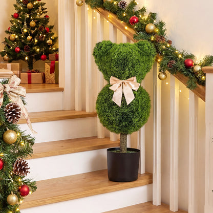 Bear Topiary Trees With Pots, Sun-Resistant Bear-Shaped Boxwood Faux Plants Faux Plants at Gallery Canada