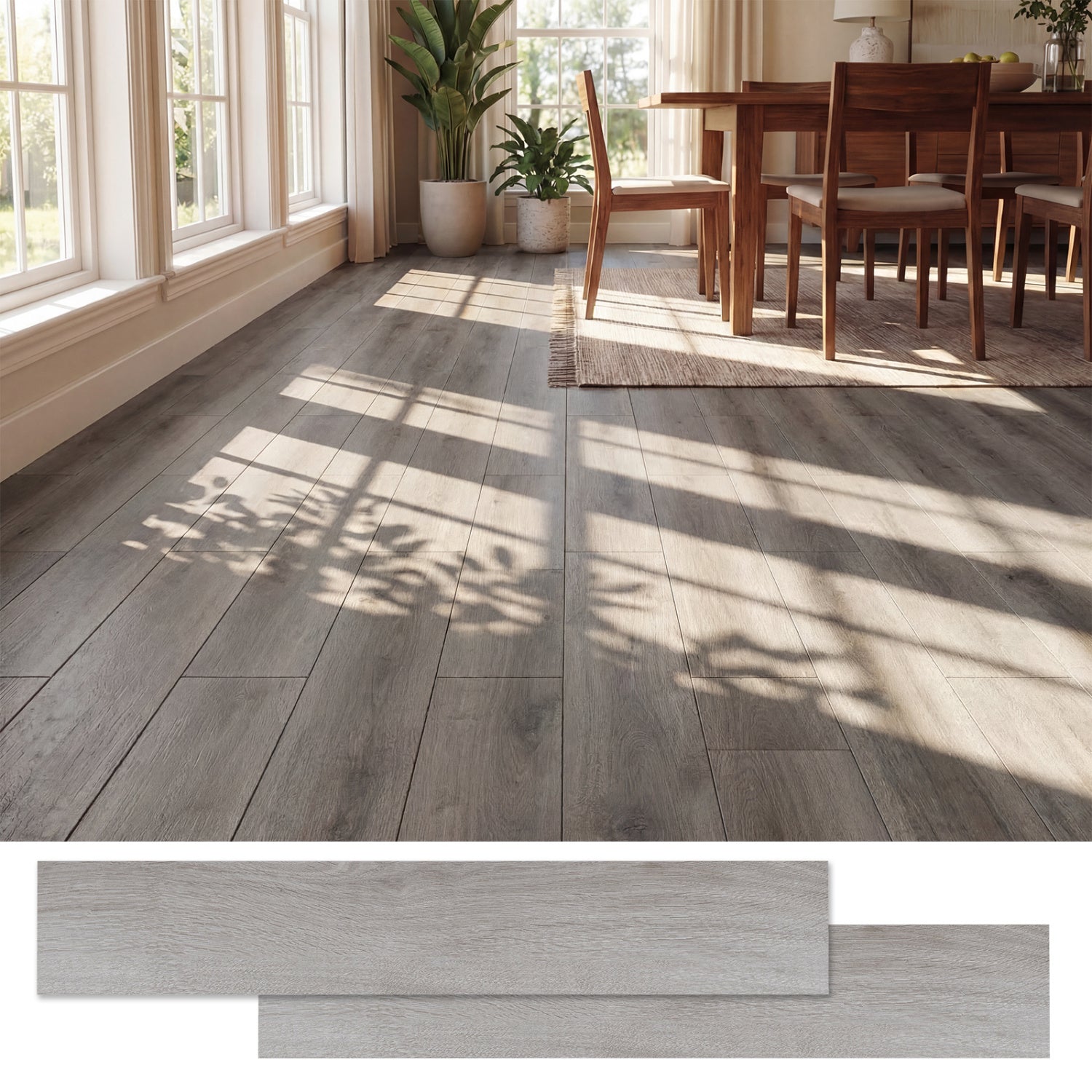 2 Pieces Waterproof Vinyl Flooring Plank Tile Decorative Fencing & Flooring at Gallery Canada