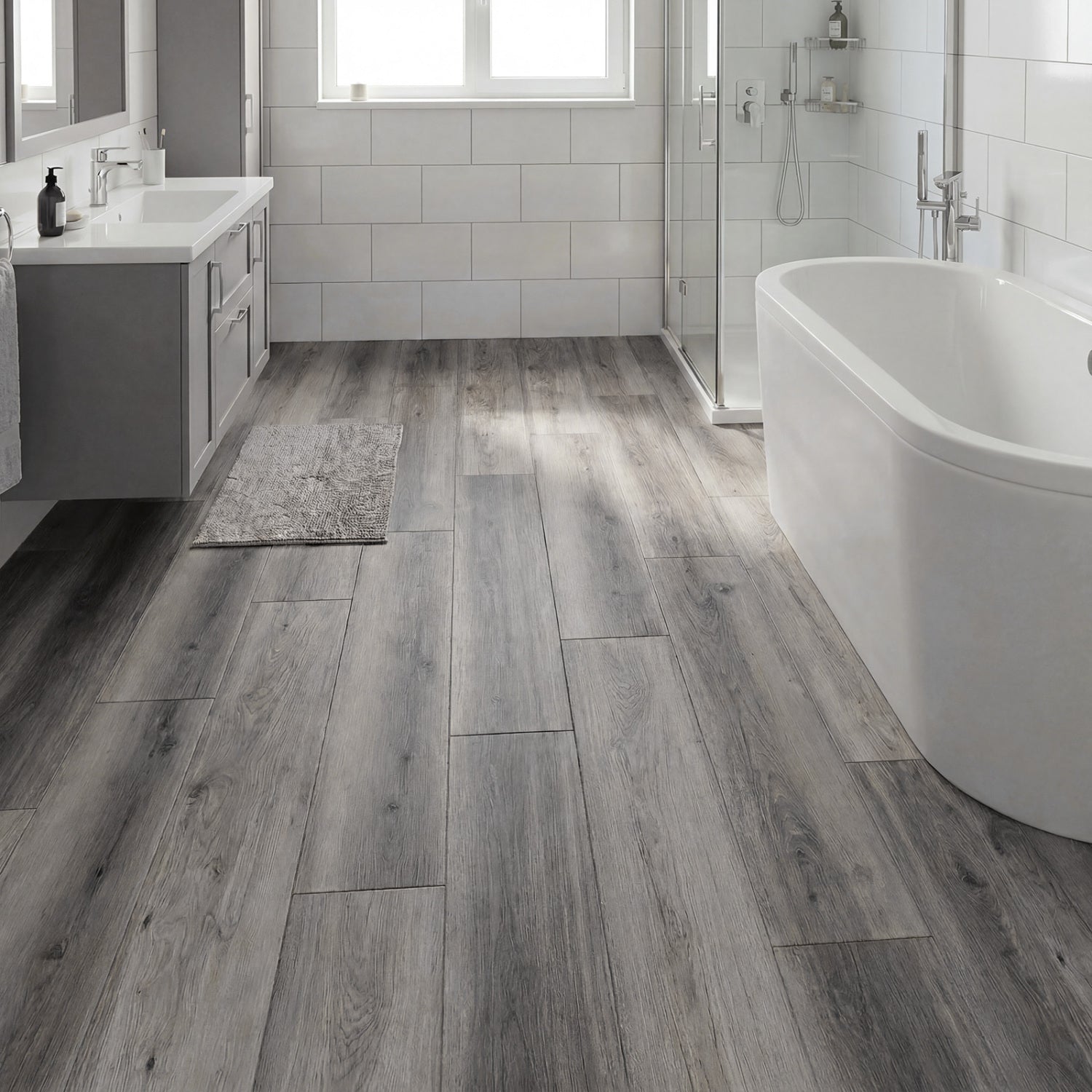 2 Pieces Waterproof Vinyl Flooring Plank Tile Decorative Fencing & Flooring at Gallery Canada