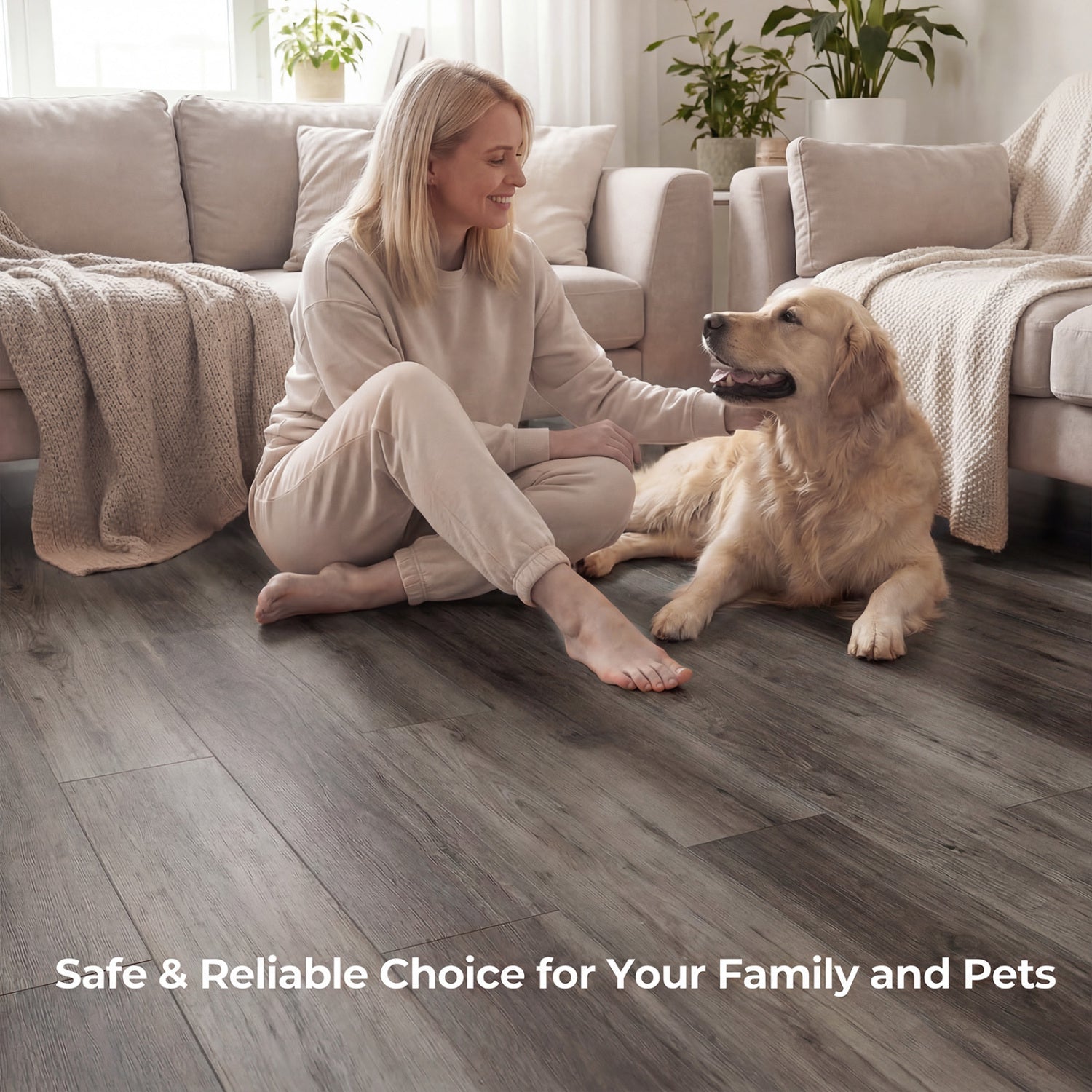 2 Pieces Waterproof Vinyl Flooring Plank Tile Decorative Fencing & Flooring at Gallery Canada
