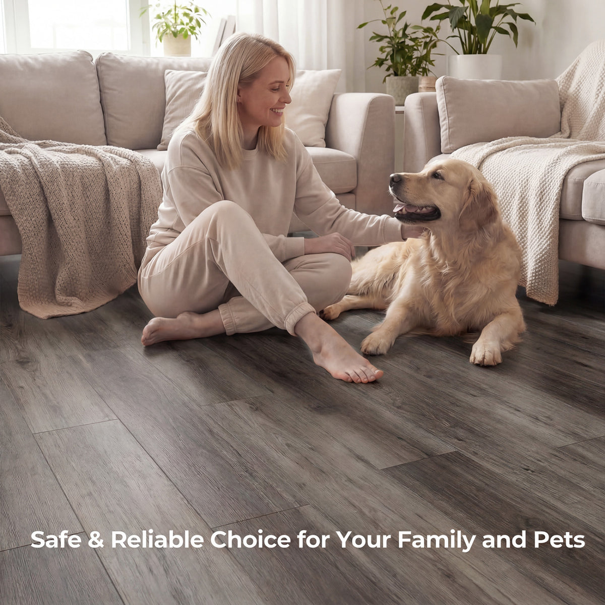 2 Pieces Waterproof Vinyl Flooring Plank Tile Decorative Fencing & Flooring at Gallery Canada
