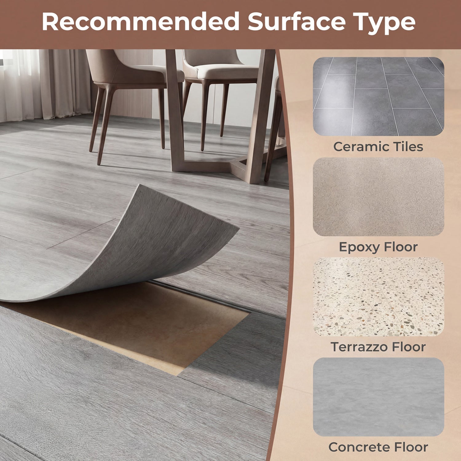 2 Pieces Waterproof Vinyl Flooring Plank Tile Decorative Fencing & Flooring at Gallery Canada