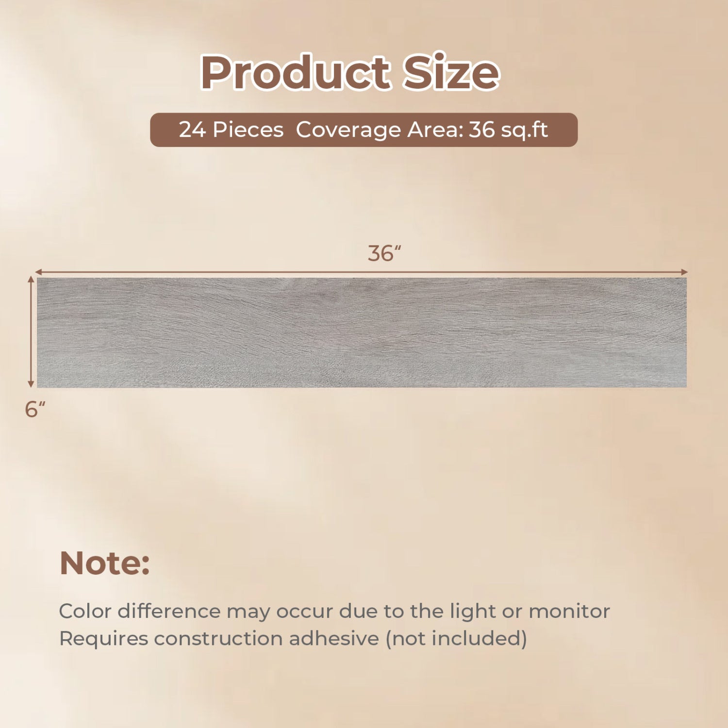 2 Pieces Waterproof Vinyl Flooring Plank Tile Decorative Fencing & Flooring at Gallery Canada