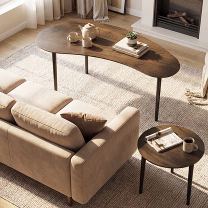 Mid Century Nesting Tables, Walnut, Rubber Wood Legs Coffee Tables at Gallery Canada