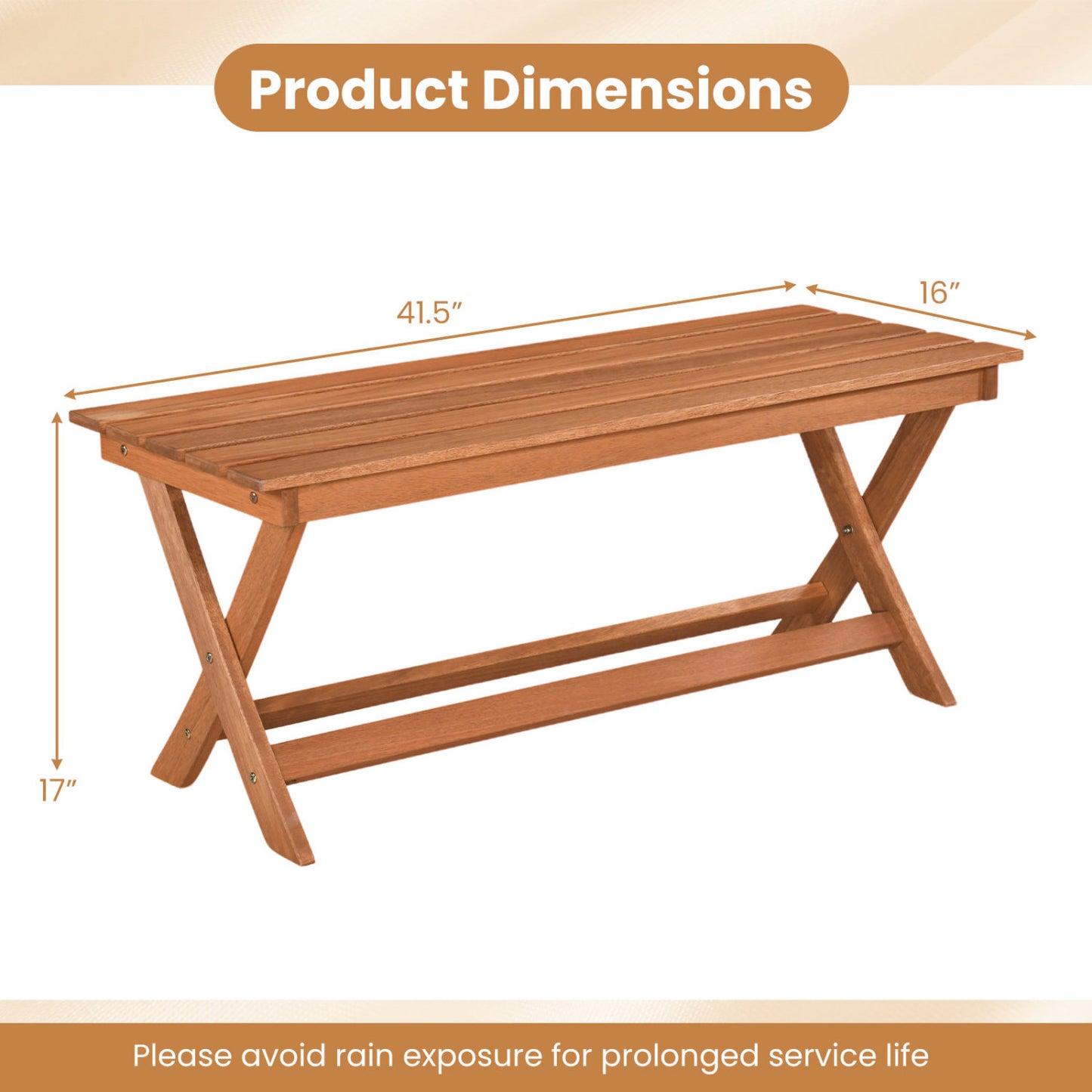 2-Seat Wooden Garden Bench, X-Shaped Legs, Set of 2 Outdoor Benches at Gallery Canada