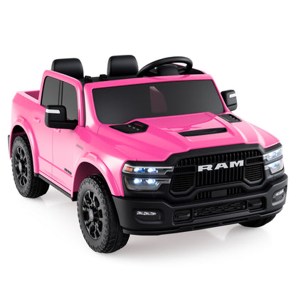 2 Seater 24V Ride on Toy for Big Kids Licensed Ram Truck with Remote and Music, Pink Powered Ride On Toys at Gallery Canada