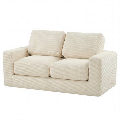 2-Seater Floor Couch Loveseat Foam Sofa, Beige Sofas & Loveseats Beige at Gallery Canada