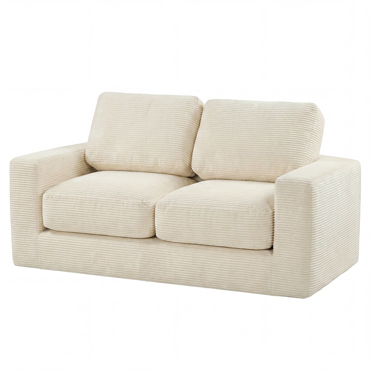 2-Seater Floor Couch Loveseat Foam Sofa, Beige Sofas & Loveseats at Gallery Canada