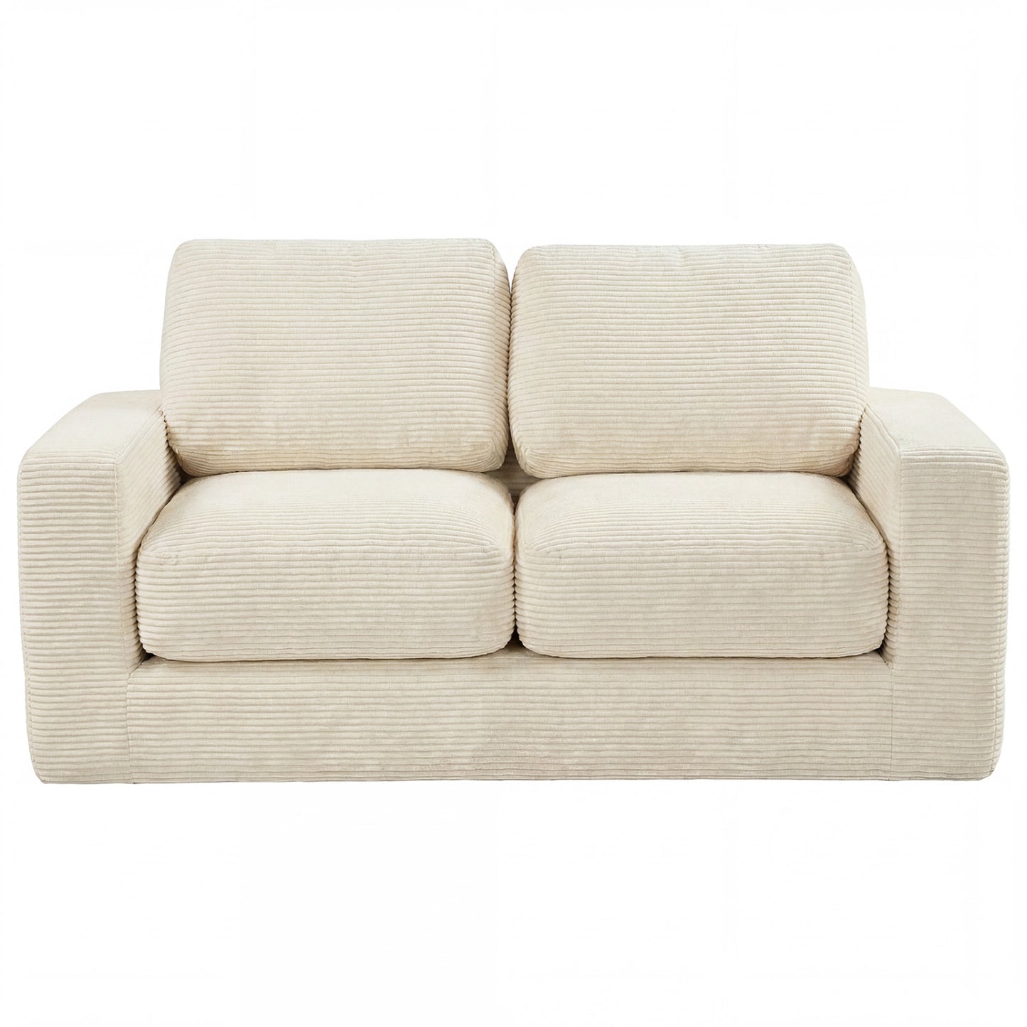 2-Seater Floor Couch Loveseat Foam Sofa, Beige Sofas & Loveseats at Gallery Canada