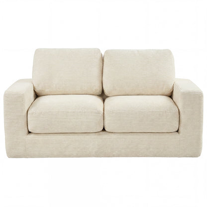 2-Seater Floor Couch Loveseat Foam Sofa, Beige Sofas & Loveseats at Gallery Canada