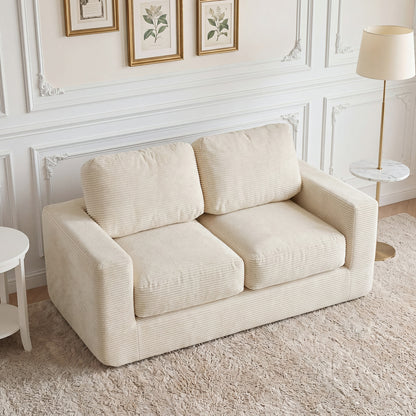 2-Seater Floor Couch Loveseat Foam Sofa, Beige Sofas & Loveseats at Gallery Canada