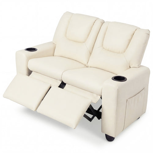 2-Seater Kids Recliner Sofa Chair, Beige