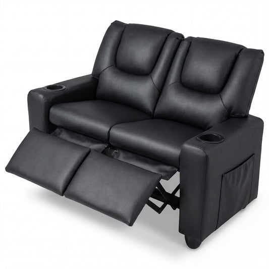 2-Seater Kids Recliner Sofa Chair, Black Kids Chairs & Seating Black at Gallery Canada