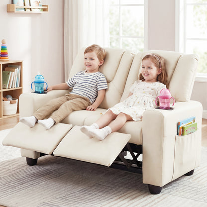 2-Seater Kids Recliner Sofa Chair, Beige Kids Chairs & Seating at Gallery Canada