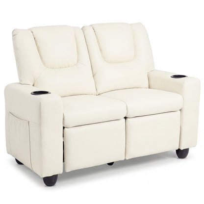 2-Seater Kids Recliner Sofa Chair, Beige Kids Chairs & Seating Beige at Gallery Canada