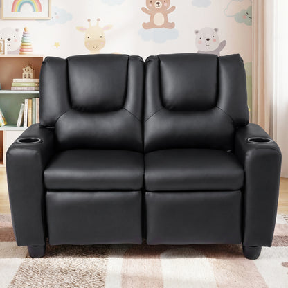 2-Seater Kids Recliner Sofa Chair, Black Kids Chairs & Seating at Gallery Canada