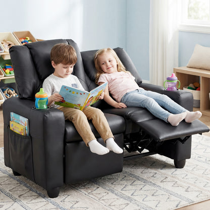 2-Seater Kids Recliner Sofa Chair, Black Kids Chairs & Seating at Gallery Canada