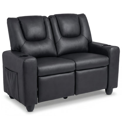 2-Seater Kids Recliner Sofa Chair, Black Kids Chairs & Seating Black at Gallery Canada