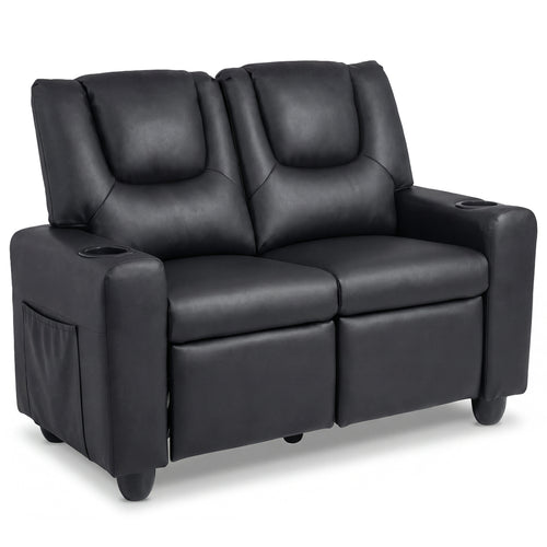 2-Seater Kids Recliner Sofa Chair, Black