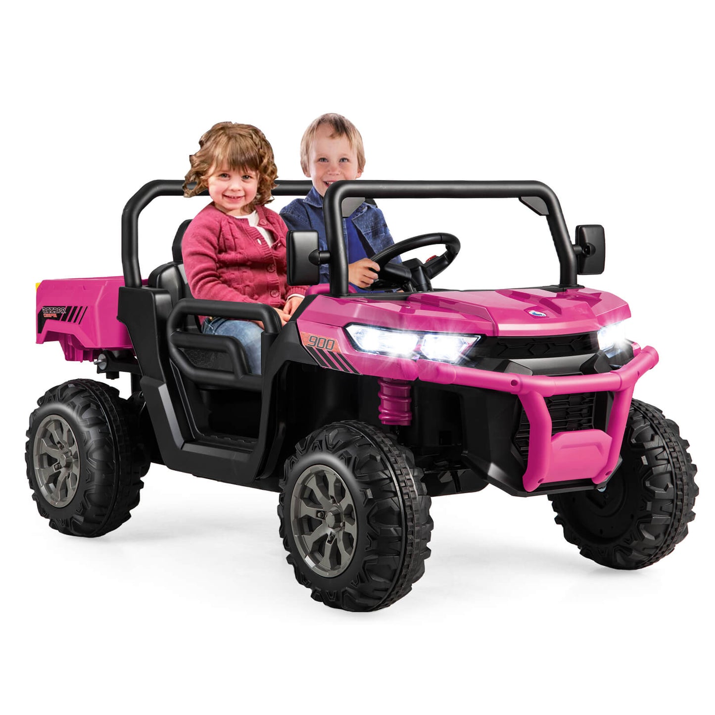 Kids Ride On Dump Truck, 2-Seater, With Dump Bed And Shovel, Pink Powered Ride On Toys at Gallery Canada