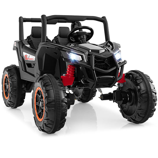 2-Seater Kids Ride On UTV, 2.4G Remote Control, Black Powered Ride On Toys Black at Gallery Canada