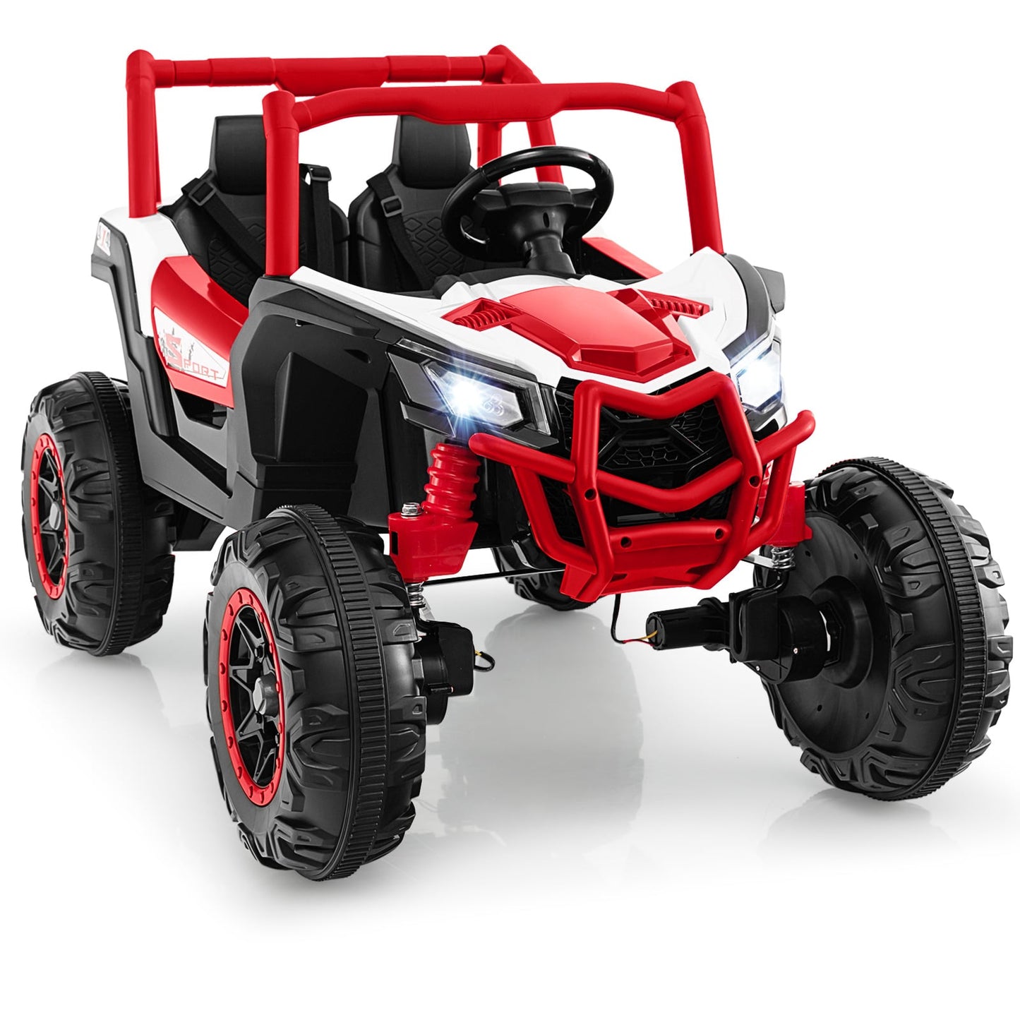 2-Seater Kids Ride On UTV, 2.4G Remote Control, Red Powered Ride On Toys at Gallery Canada