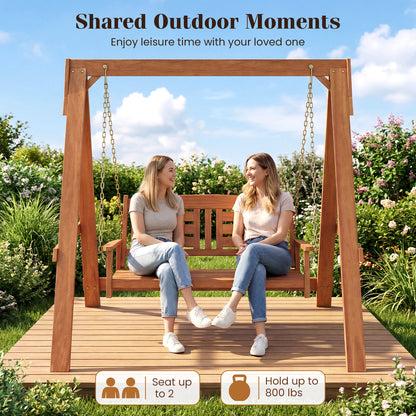 2-Seater Porch Swing With Adjustable Chains, Stand Porch Swings at Gallery Canada