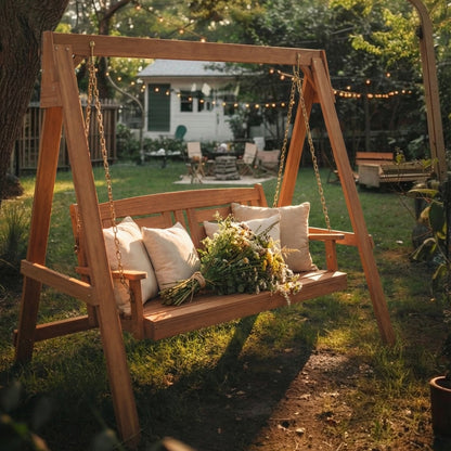 2-Seater Porch Swing With Adjustable Chains, Stand Porch Swings at Gallery Canada