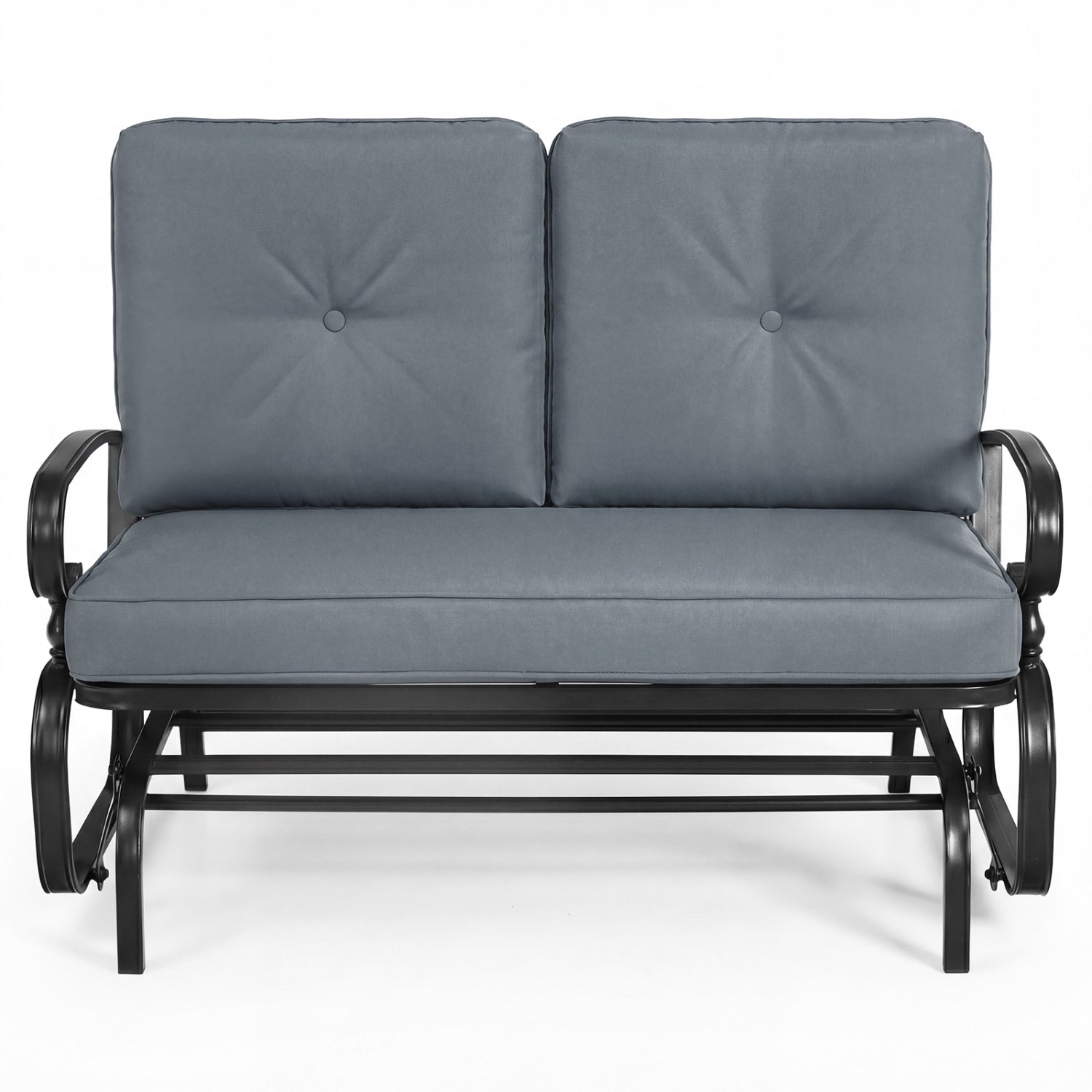 Outdoor Swing Glider Chair, 2 Seats, Removable Cushions, Gray Patio Rocking Chairs & Gliders at Gallery Canada