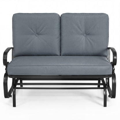 Outdoor Swing Glider Chair, 2 Seats, Removable Cushions, Gray Patio Rocking Chairs & Gliders at Gallery Canada
