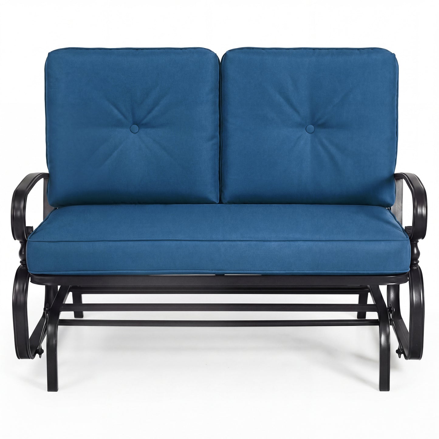 2 Seats Outdoor Swing Glider Chair, Navy Patio Rocking Chairs & Gliders at Gallery Canada