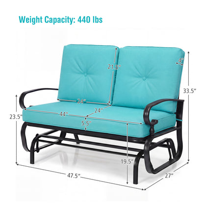 2-Seat Outdoor Swing Glider Chair, Green Patio Rocking Chairs & Gliders at Gallery Canada