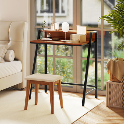 2 Tier Computer Desk PC Laptop Table Study Writing Home Office Workstation New, Walnut Writing Desks at Gallery Canada