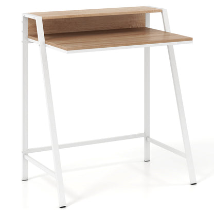 2 Tier Computer Desk PC Laptop Table Study Writing Home Office Workstation New, Natural Writing Desks at Gallery Canada